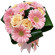 букет из кремовых роз и розовых гербер. Санкт-Петербург